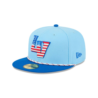 New Era 2025 On-Field 4th of July LV Light Blue/Royal 59FIFTY Fitted Hat