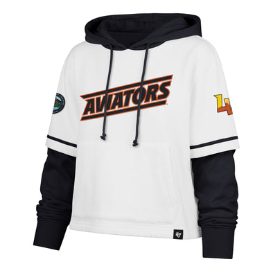 Women's Las Vegas Aviators '47 Brand Aviators Shortstop White/Navy Pullover Hoodie