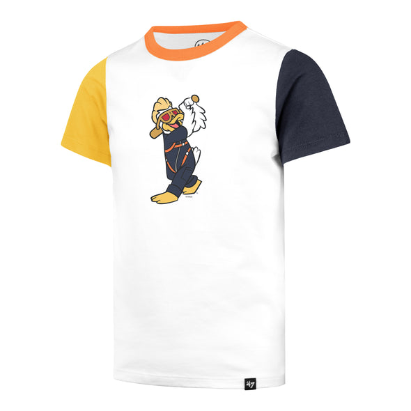 Kids' Spruce Batting White/Orange/Gold/Navy Imprint '47 Super Two Tee