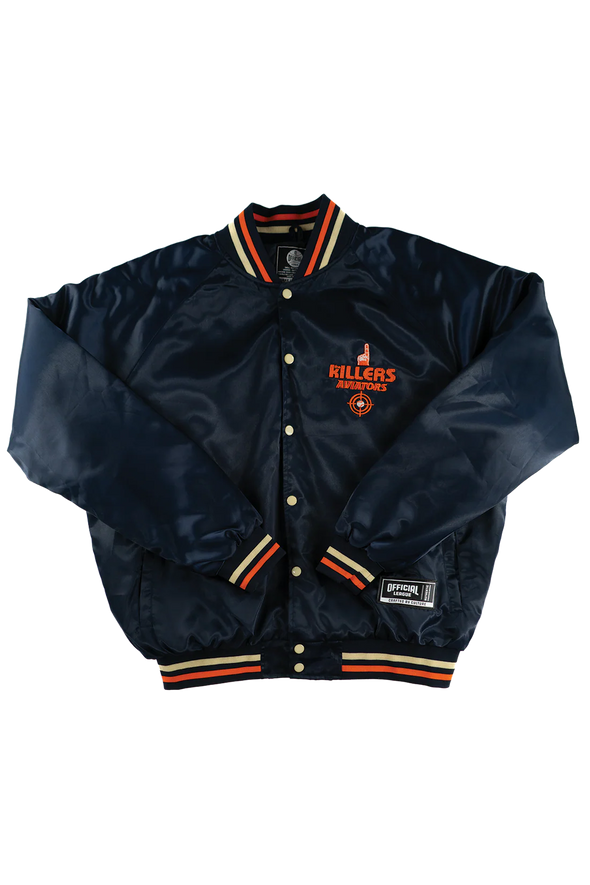Official League The Killers x Aviators Navy Satin Jacket