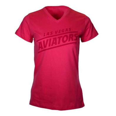 Women's Las Vegas Aviators LAT Apparel Diagonal Pink Short Sleeve T-Shirt