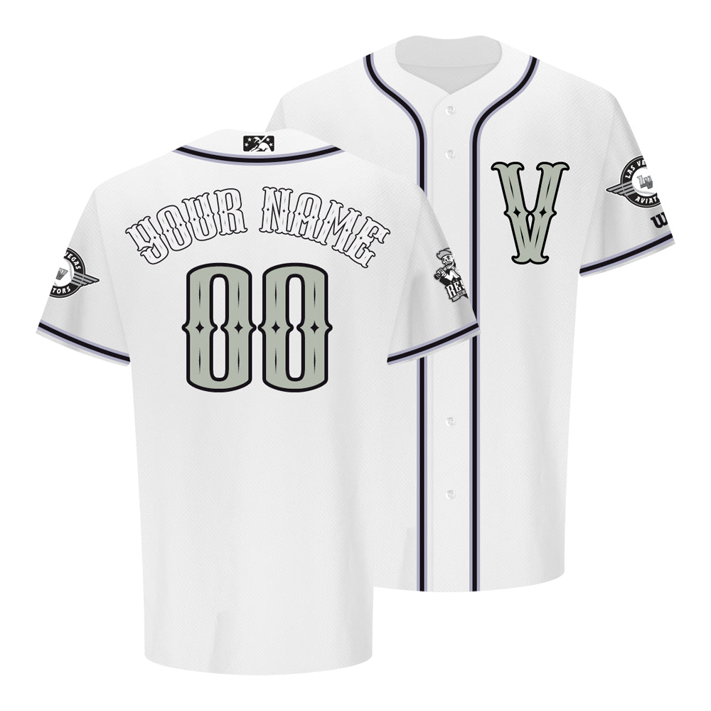 Las Vegas Reyes de Plata Wilson Home LV White Authentic Jersey XL / with Sleeve Patches [+$59.99]