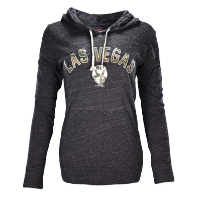 Women's Las Vegas Aviators New Era Armed Forces Day Las Vegas Arched Gray Pullover Hoodie