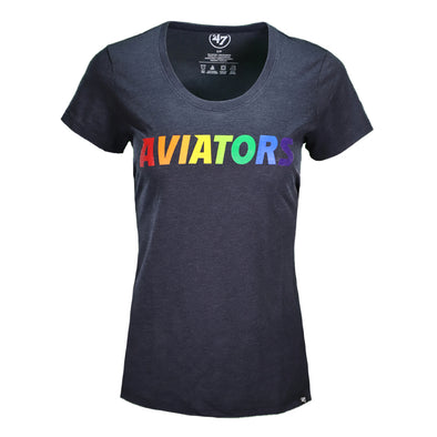 Women's Las Vegas Aviators '47 Brand Aviators Imprint Club Pride Navy Short Sleeve T-Shirt