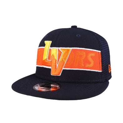 Las Vegas Aviators New Era LV/Aviators Tonal Band Navy/Orange 9FIFTY Snapback Hat