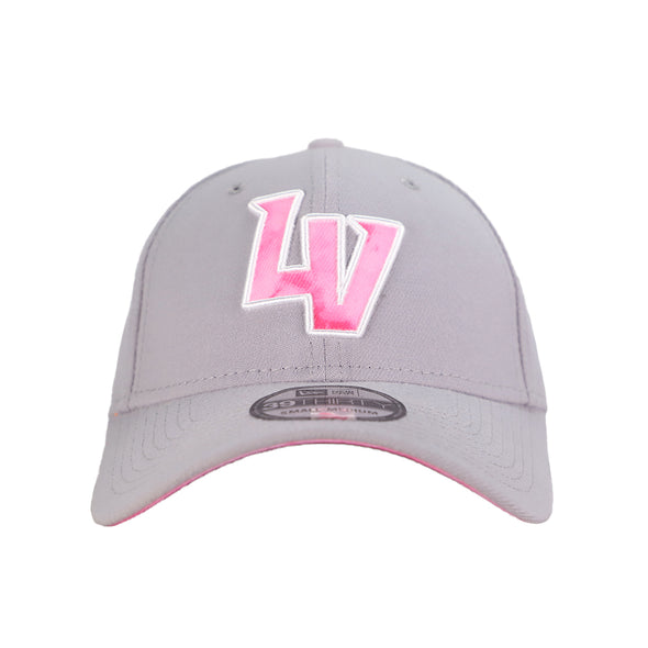 Las Vegas Aviators New Era 2022 Mother's Day LV Gray/Pink 39THIRTY Stretch Fit Hat