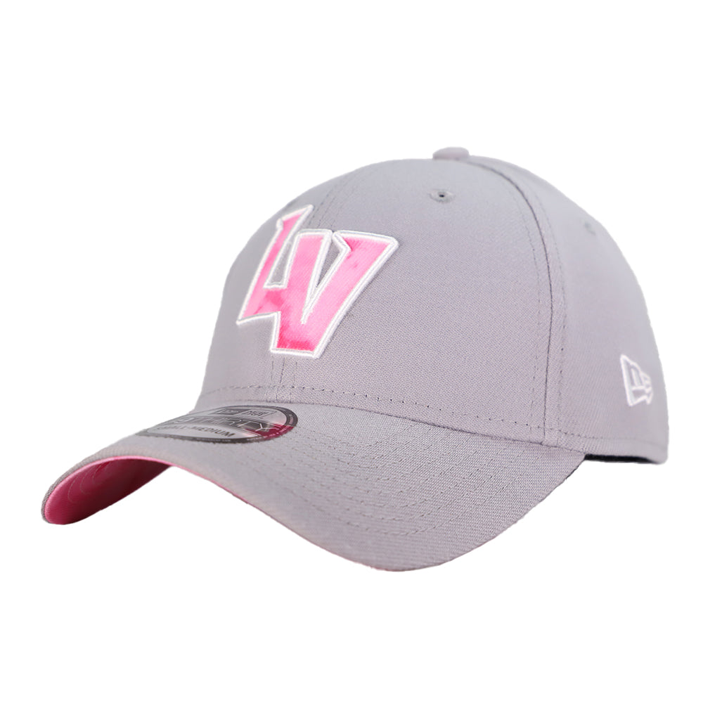 Las Vegas Aviators New Era 2022 Mother's Day LV Gray/Pink 39THIRTY Stretch Fit Hat S/M