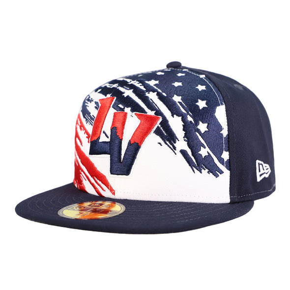 Las Vegas Aviators New Era On-Field 2022 4th of July LV Navy/White 59FIFTY Fitted Hat