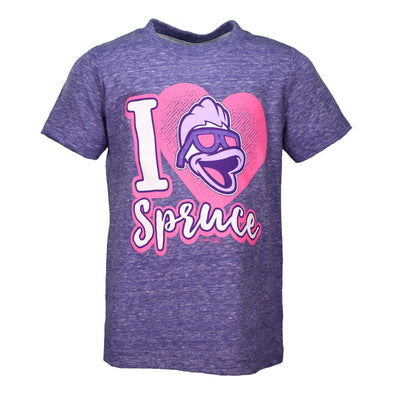 Girls' Las Vegas Aviators Rabbit Skins I Heart Spruce Purple Heather Short Sleeve T-Shirt