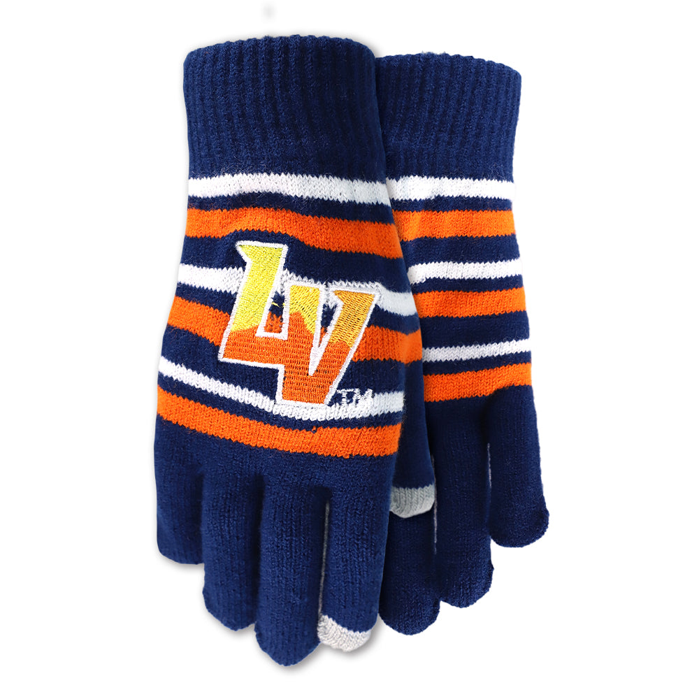 Las Vegas Aviators FOCO LV Striped Knit Gloves