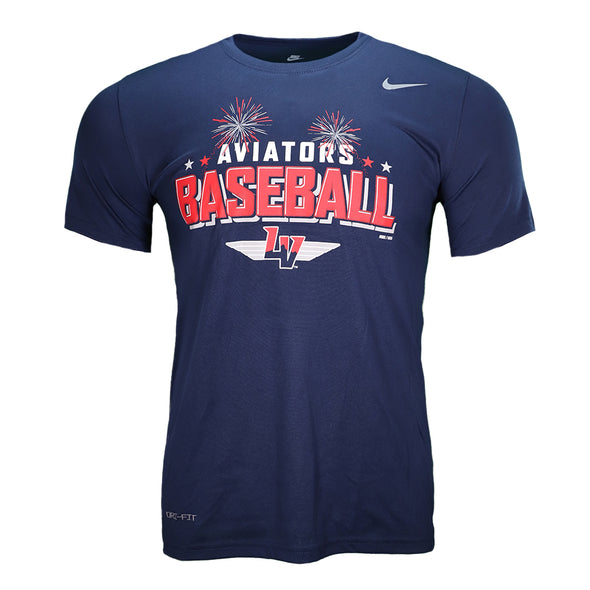 Men's Las Vegas Aviators Nike 4th of July Aviators Baseball Winged LV Navy Dri-Fit Short Sleeve T-Shirt
