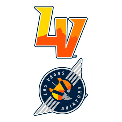 Las Vegas Aviators Wincraft LV Monogram/Retro Logo 2-Pack Perfect Cut Decals