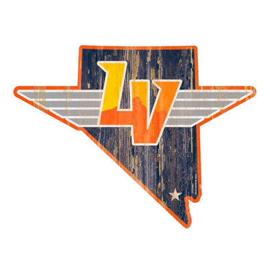 Las Vegas Aviators Wincraft Winged LV/Nevada State 13x14 Wood Sign