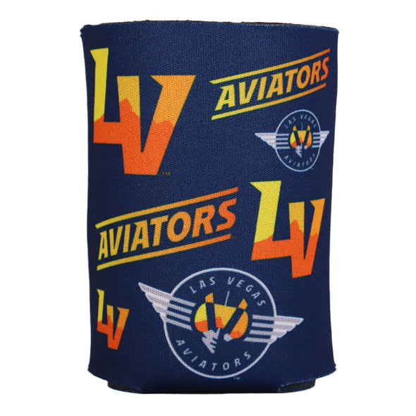 Las Vegas Aviators Wincraft LV/Aviators/Retro Logo Scatter Print 12oz 2-Sided Can Cooler