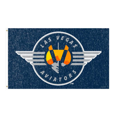 Las Vegas Aviators Wincraft Retro Logo Distressed Navy Heather 3x5 Deluxe Flag