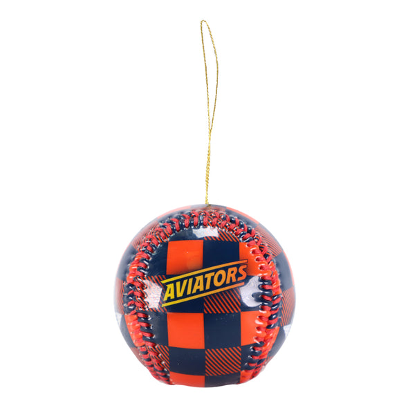 Las Vegas Aviators Bmore Sports Retro Logo/Aviators Flannel Navy/Orange Holiday Ornament