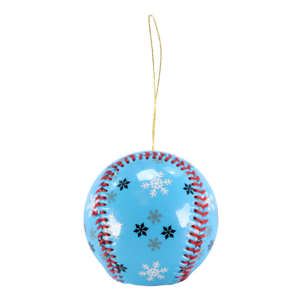 Las Vegas Reyes de Plata Bmore Sports Skull/Snowflakes Blue Holiday Ornament