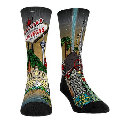 Las Vegas Aviators Rock 'Em Socks Las Vegas Strip Black Socks